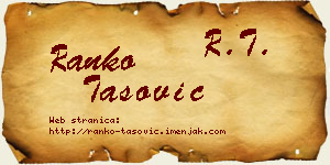 Ranko Tašović vizit kartica